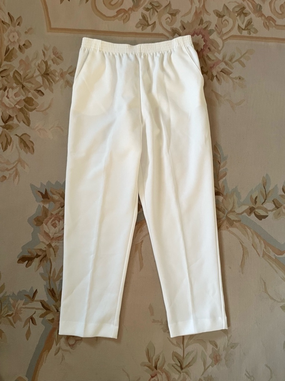 White Women's Tailored Pull-On Trousers